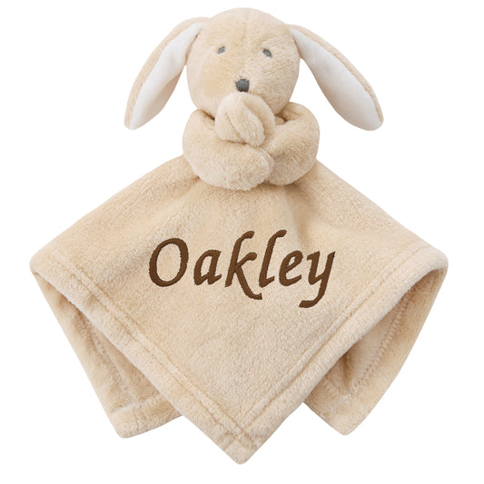 Personalised Baby Rabbit Comforter Blanket - Beige