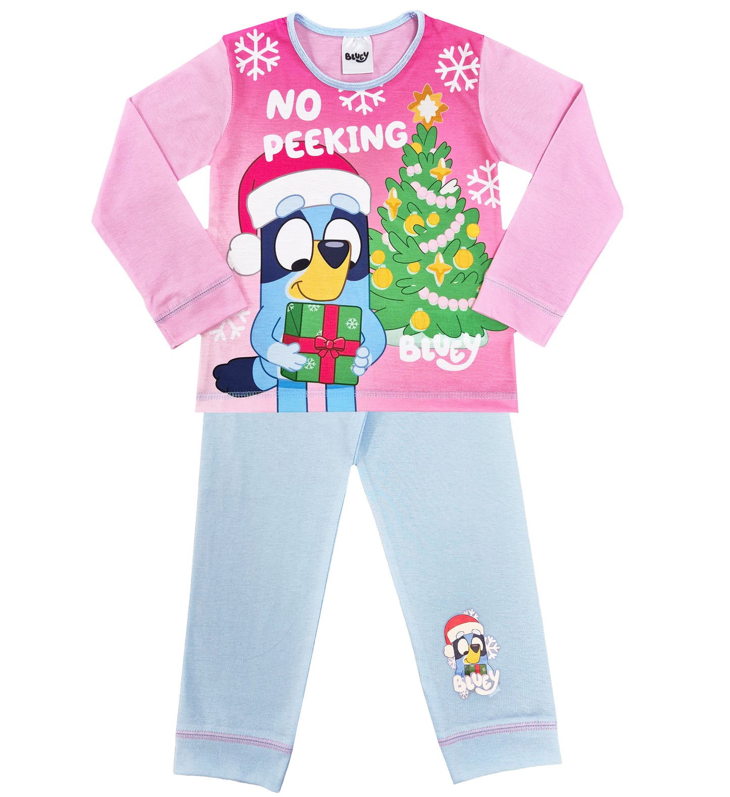 Christmas Bluey Girls Pyjamas - Christmas Pink