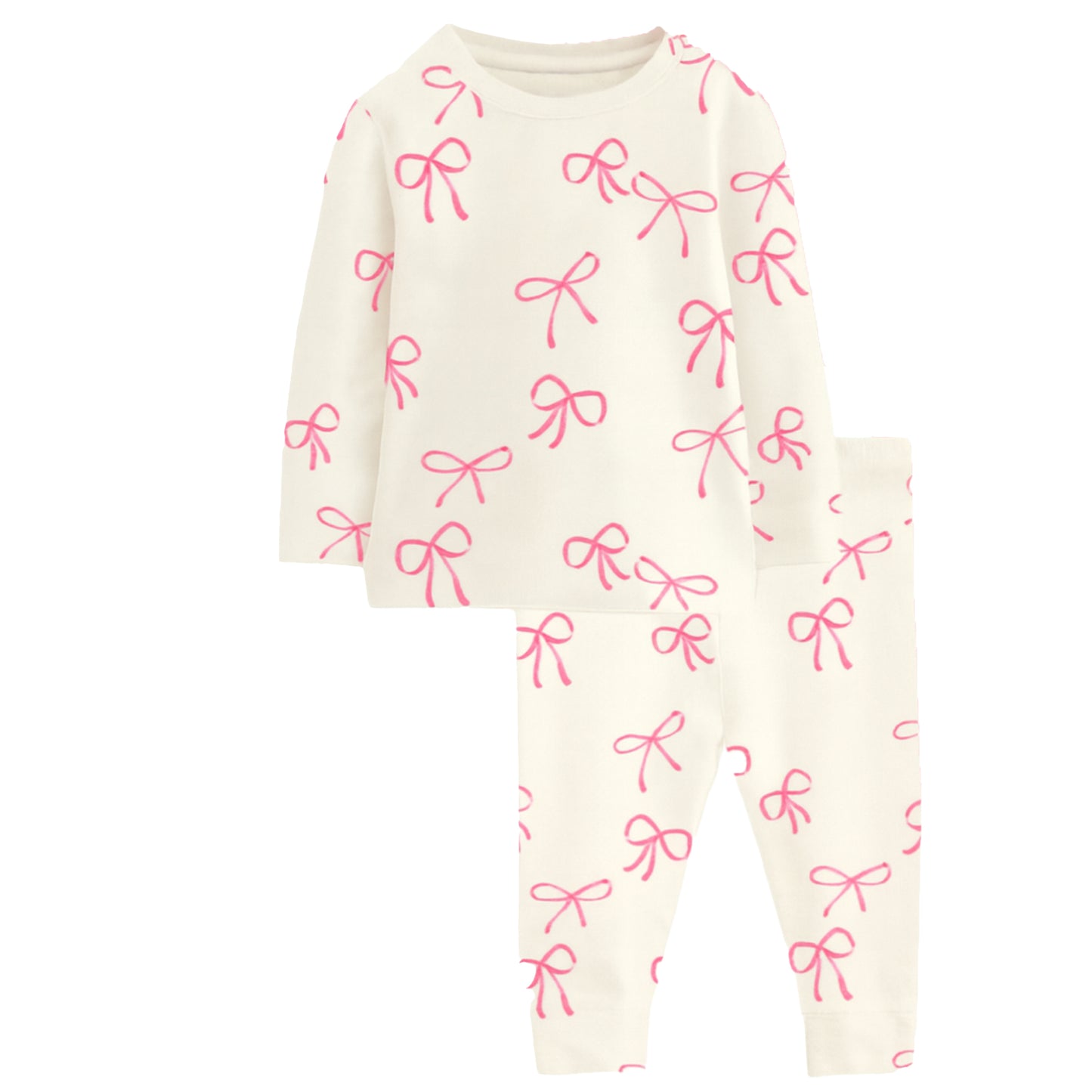Baby Girl Bow and Flower 2 Pack Pyjamas