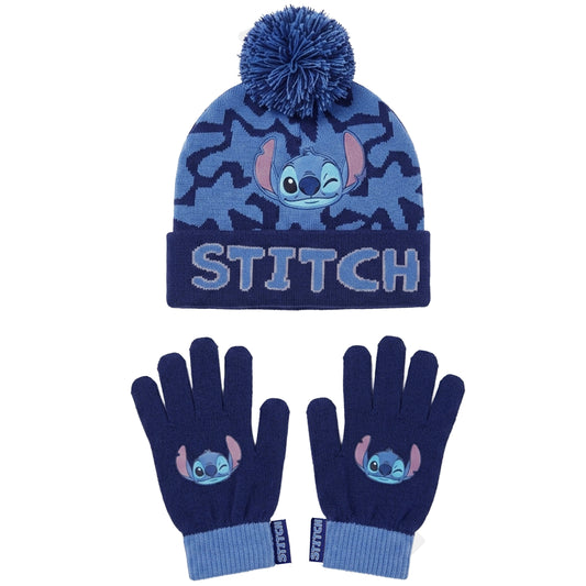 Lilo & Stitch Hat & Gloves Set - Blue