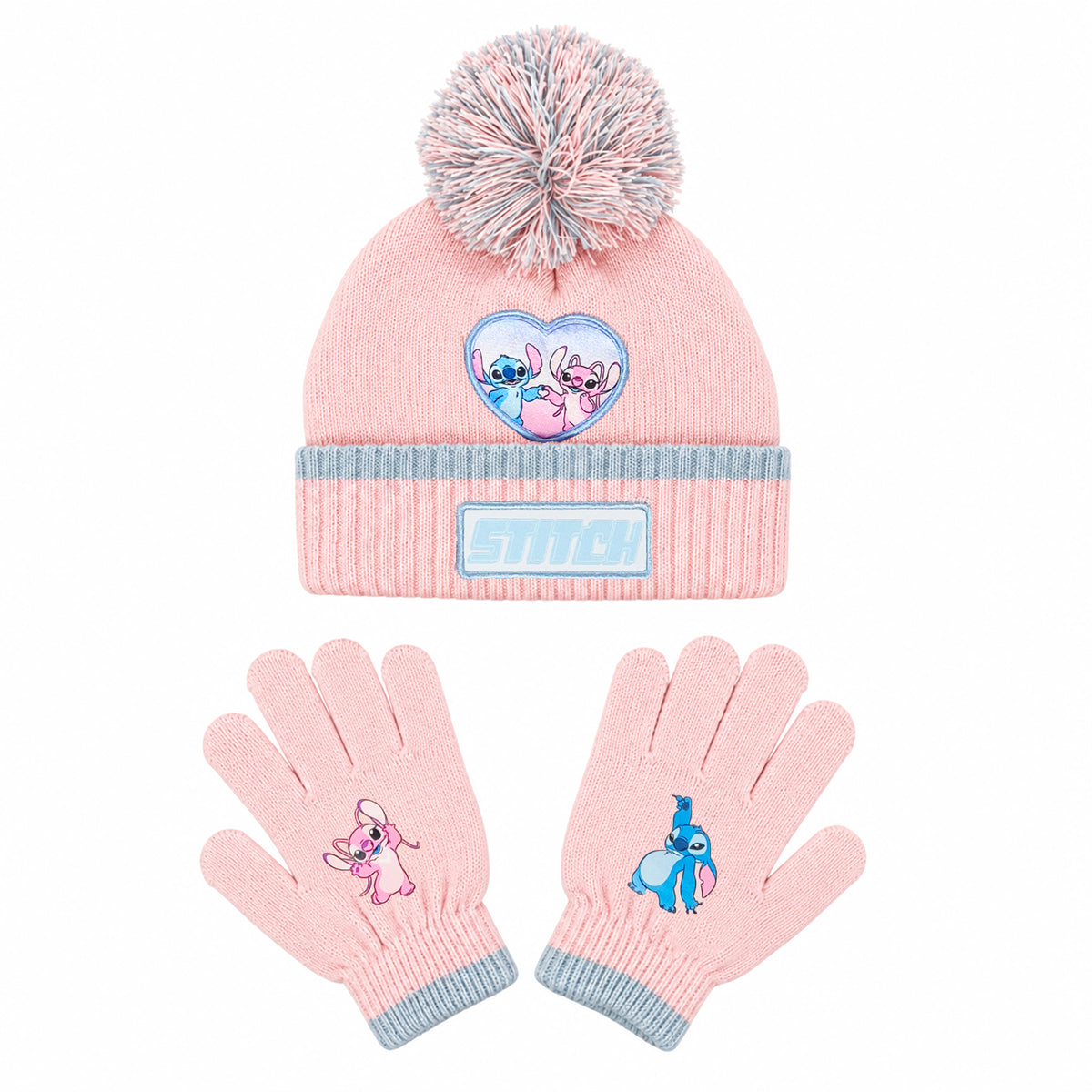 Lilo & Stitch Hat & Gloves Set - Pink