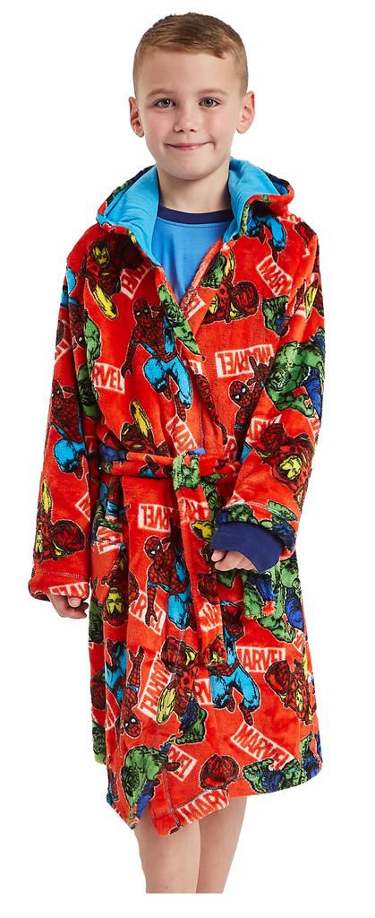 Boys Marvel Pyjamas & Dressing Gown Set Bundle