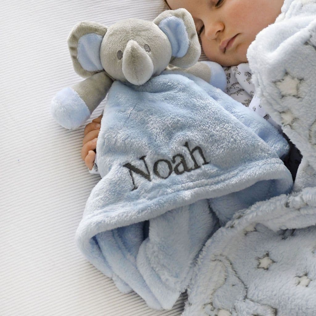 Personalised Baby Elephant Comforter Blanket