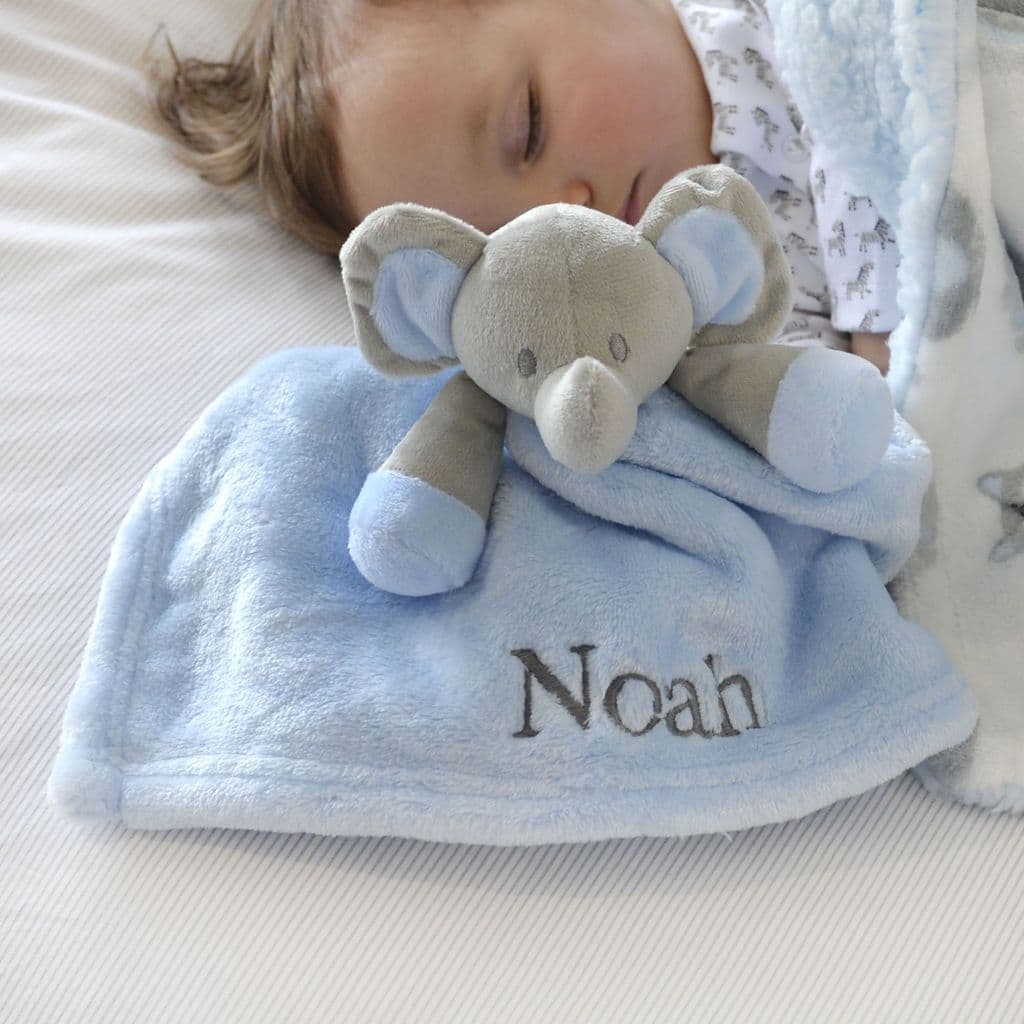 Personalised Baby Elephant Comforter Blanket