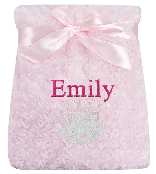 Personalised Baby Girl Princess Blanket