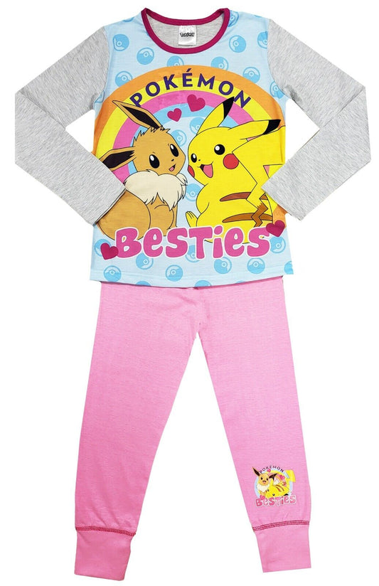 Girls Long Pokemon Pyjamas - Besties