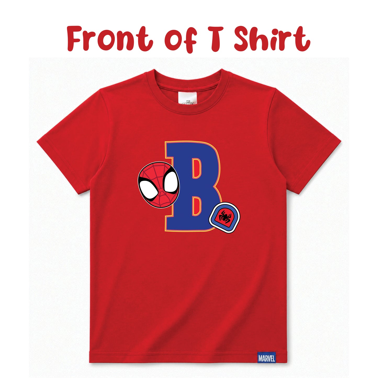 Spidey Personalised T Shirt - Initial