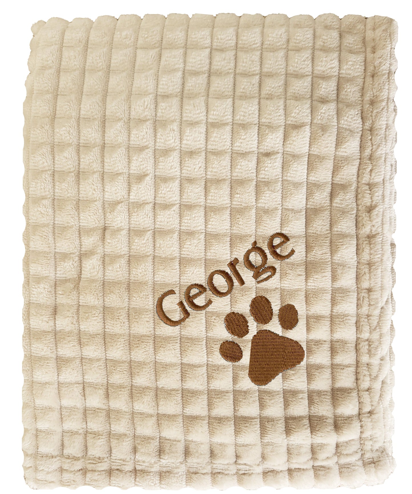 Personalised Pet Blanket - Taupe Squared