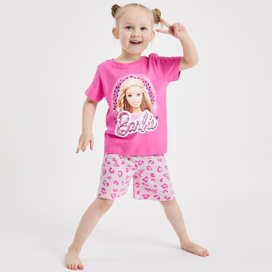 Girls Barbie Short Pyjamas