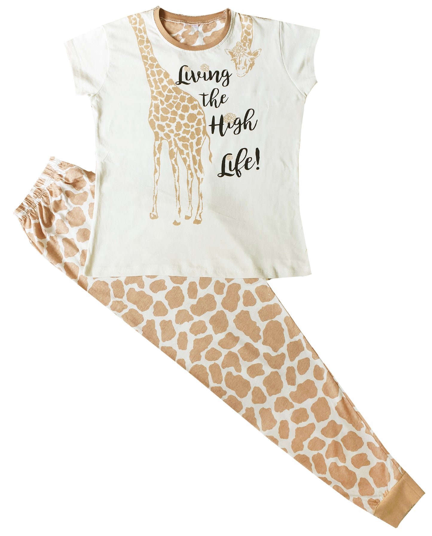 Girls Giraffe Long Pyjamas