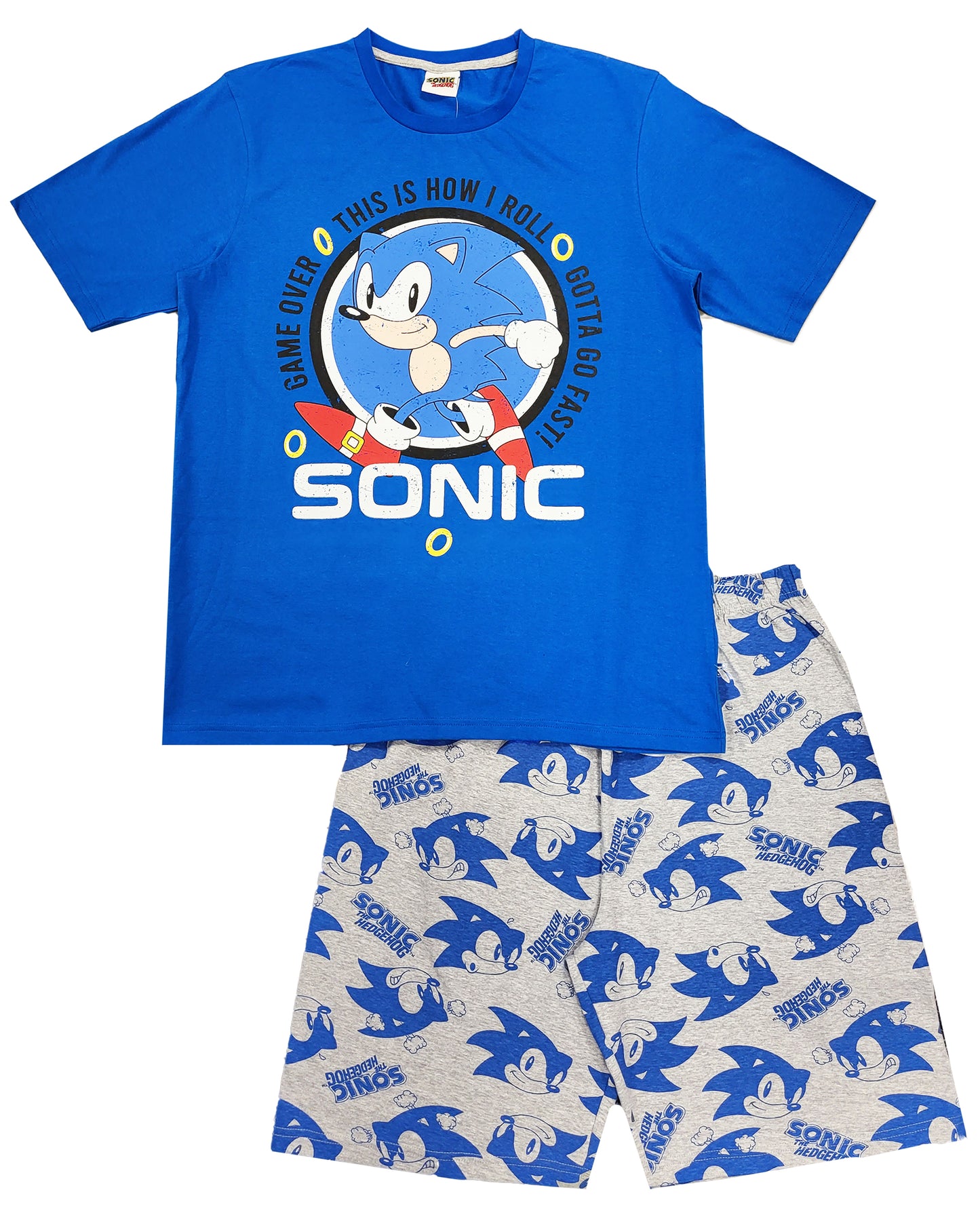 Mens Sonic the Hedgehog Short Pyjamas
