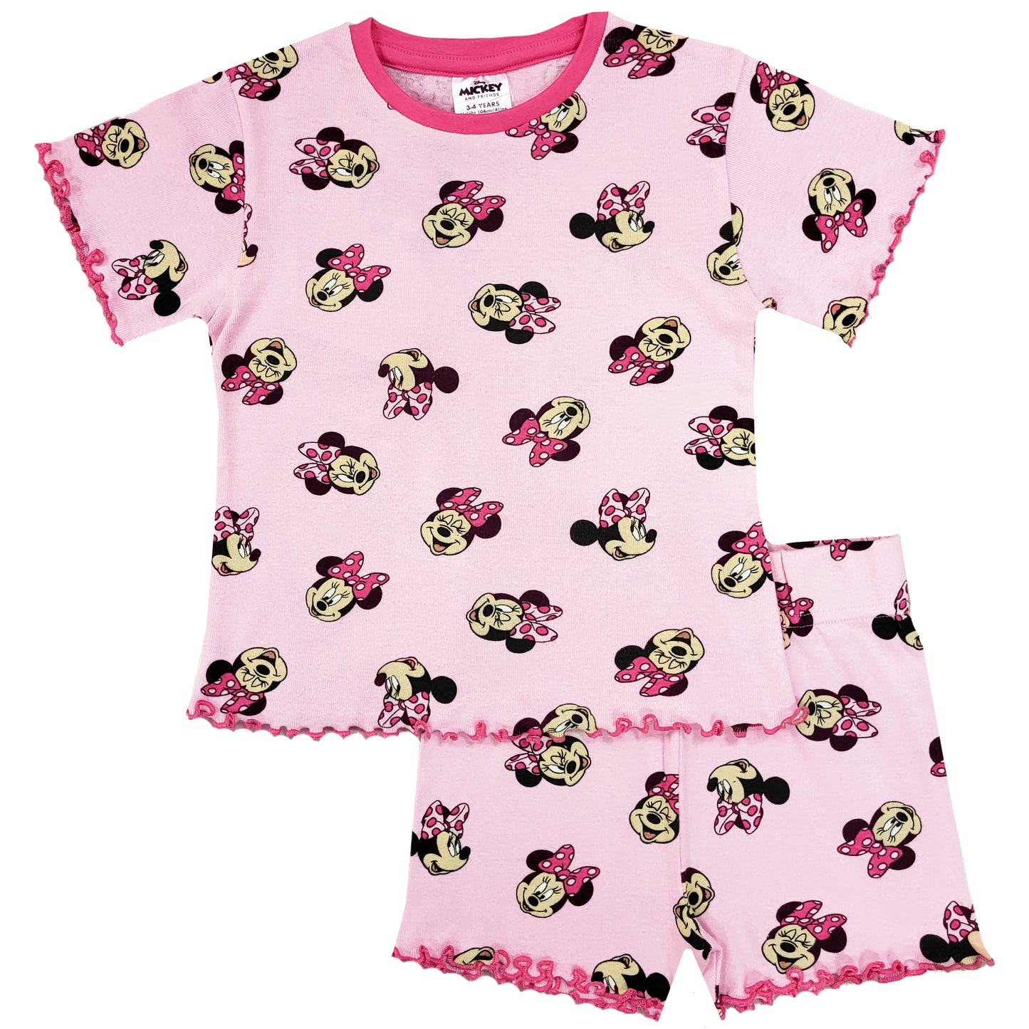 Girls Disney Minnie Mouse Short Pyjamas - Patterned
