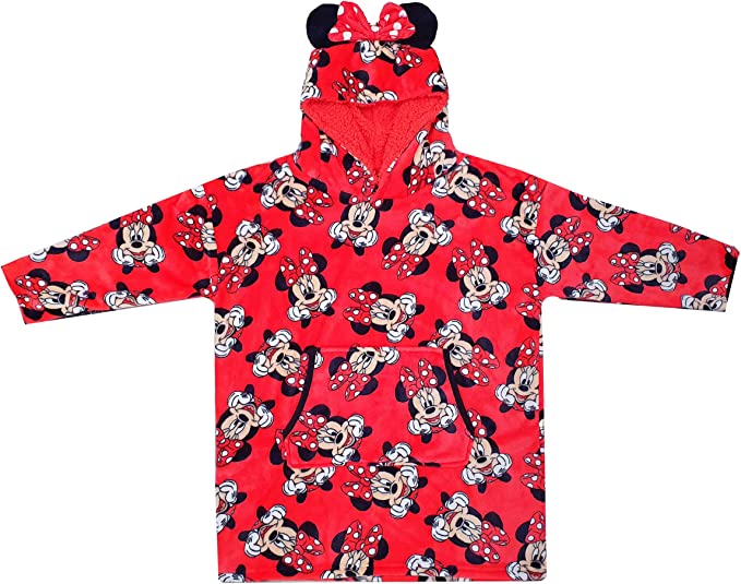 Girls Disney Minnie Mouse Pyjamas and Oversized Hoodie Set