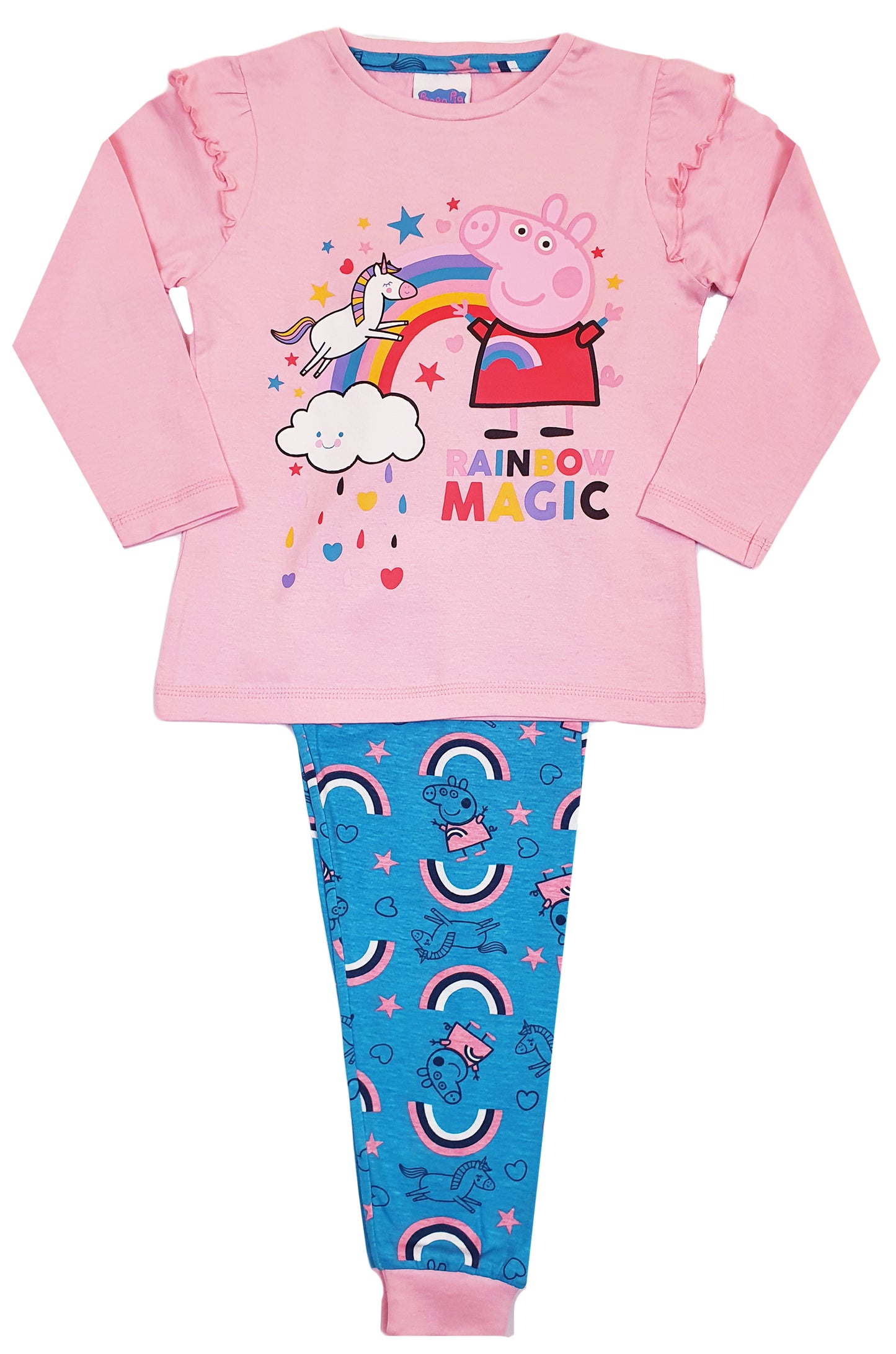 Girls Peppa Pig Pyjamas - Rainbow
