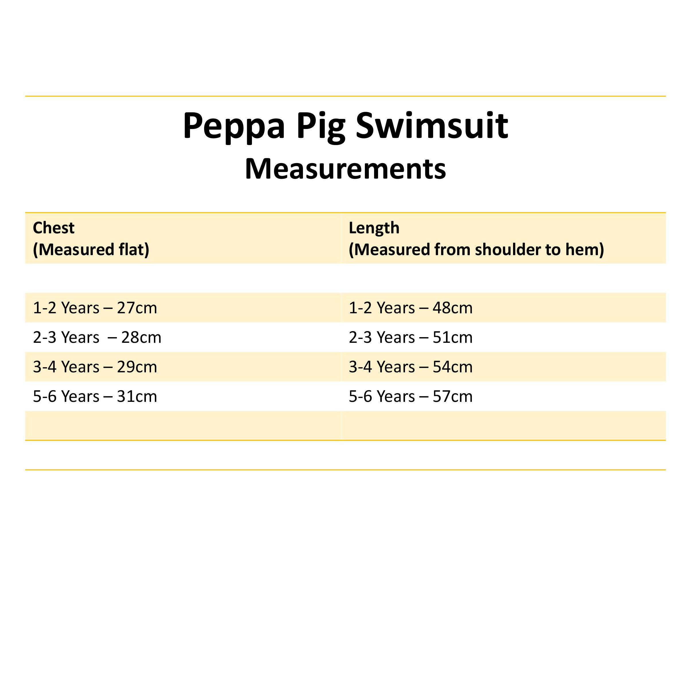 Girls Peppa Pig Swimsuit All In One