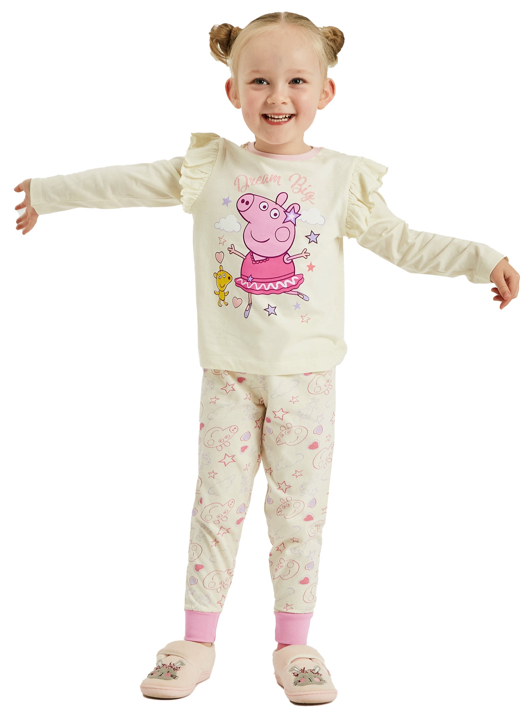 Pyjamas At Pep Girls Peppa Pig Pyjamas - Frill – Pyjama Planet