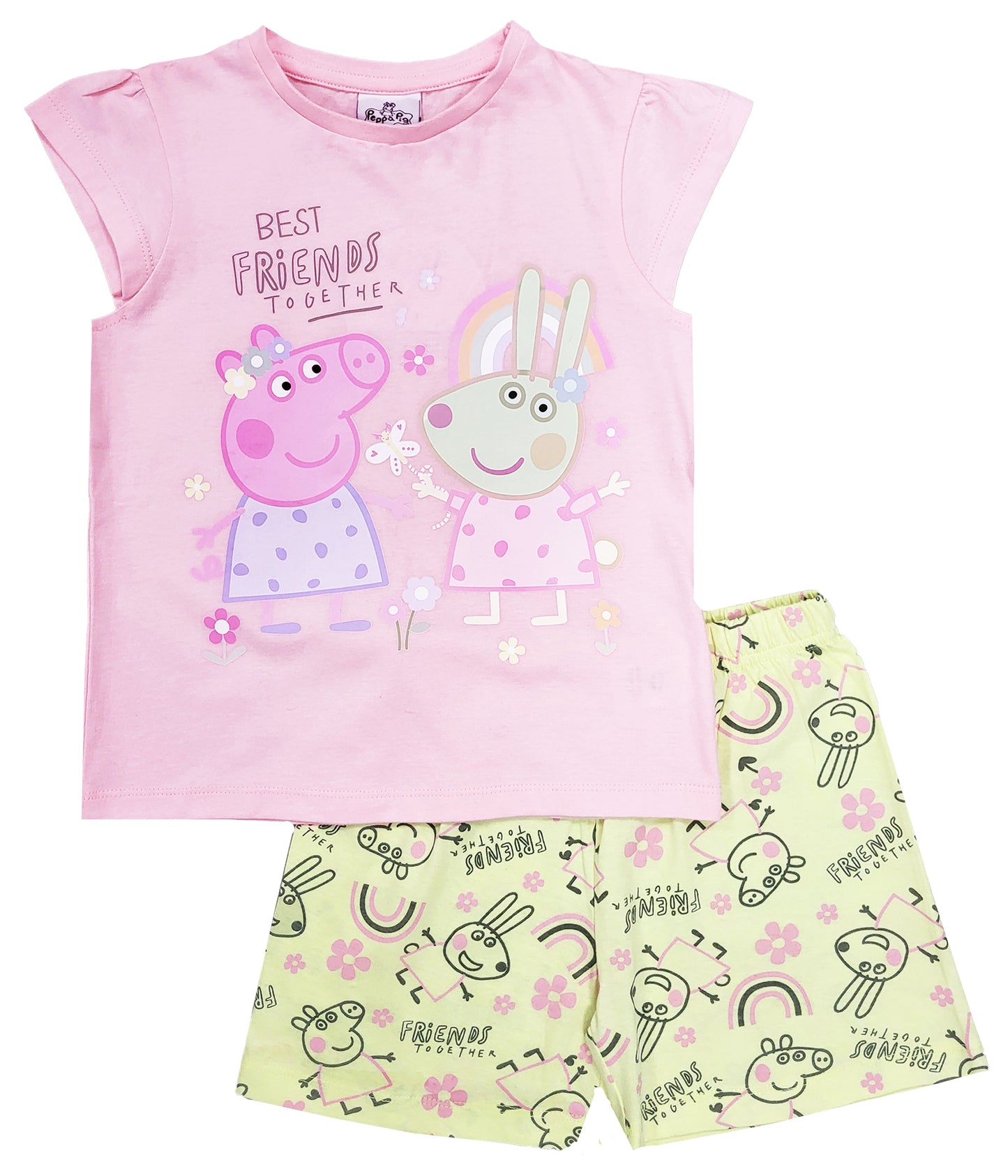 Girls Peppa Pig Short Pyjamas - Best Friends