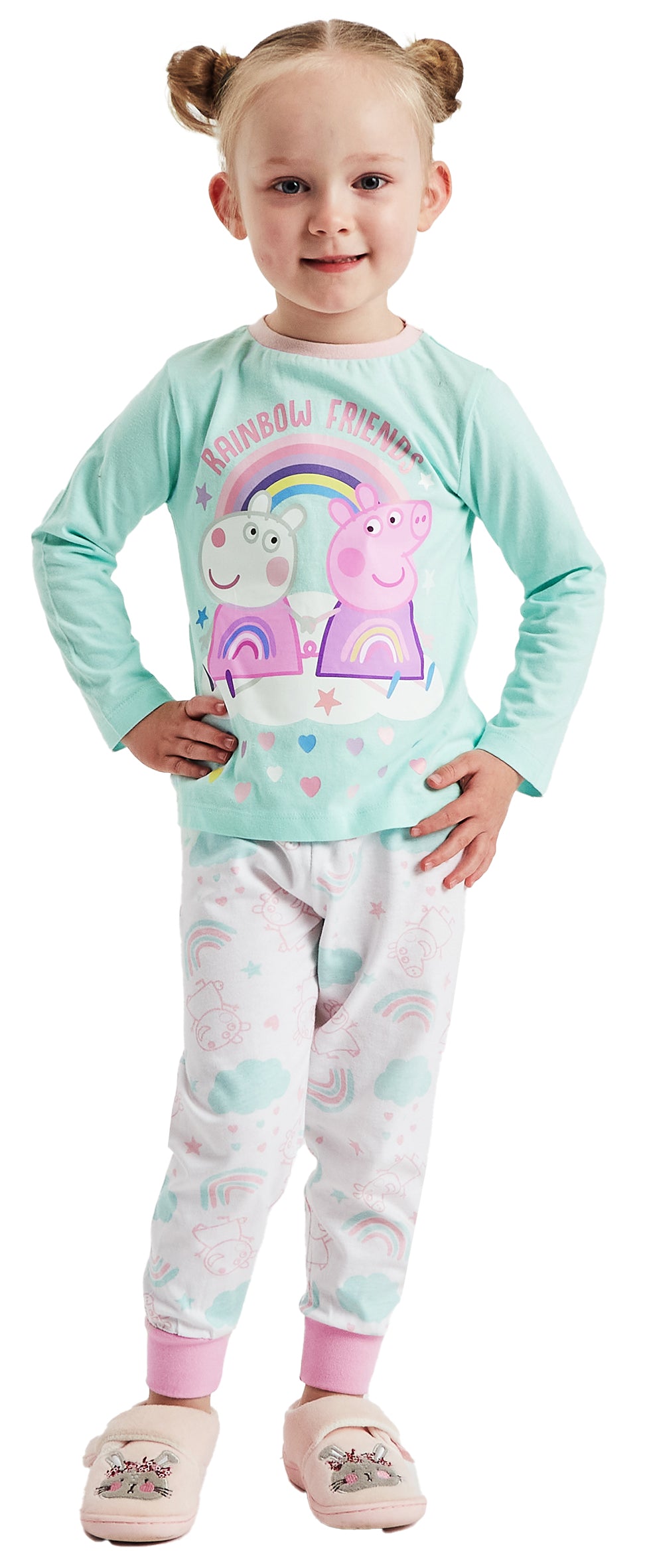 Girls Peppa Pig Pyjamas - Mint