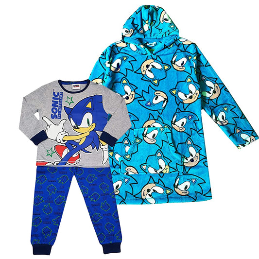 Sonic Oversized Hoodie & Pyjama Set - Grey