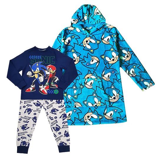 Sonic Oversized Hoodie & Pyjama Set - Sonic & Knuckles