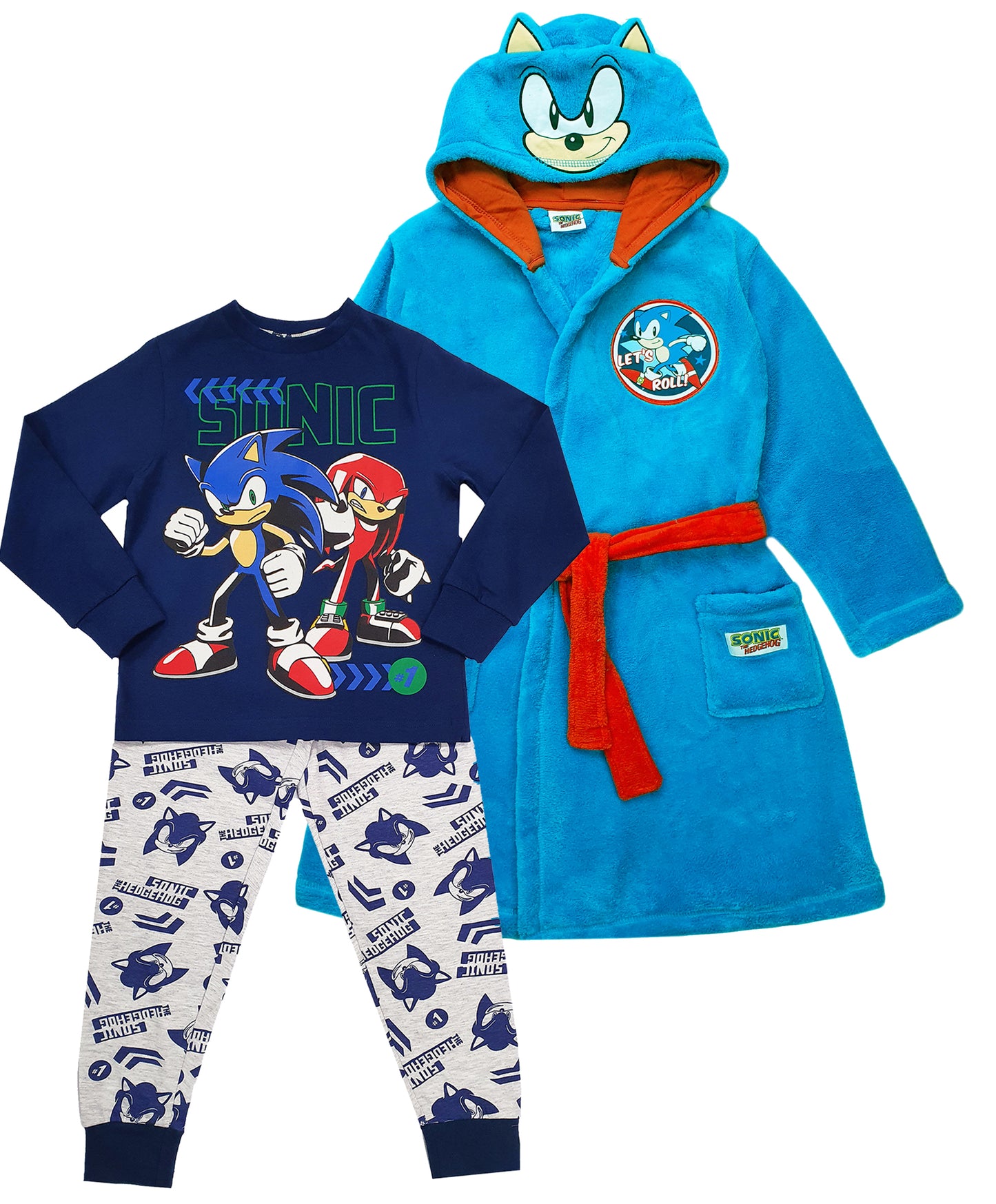 Sonic Dressing Gown & Pyjama Bundle - Sonic & Knuckles