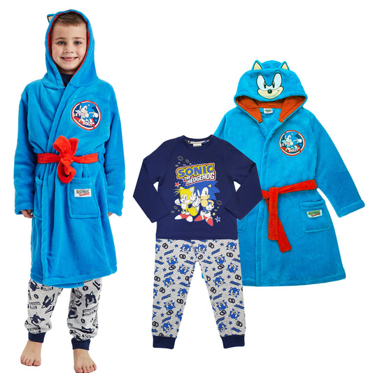 Sonic Dressing Gown & Pyjama Bundle - Sonic Blue