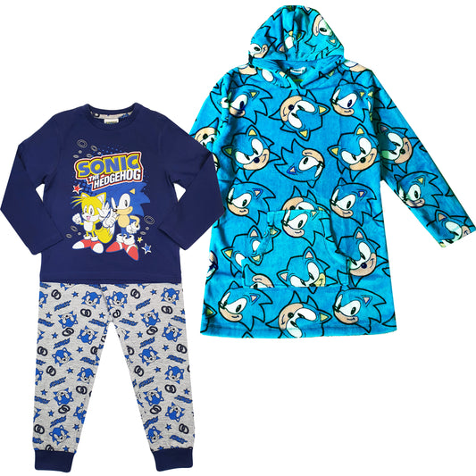 Sonic Oversized Hoodie & Pyjama Set - Blue