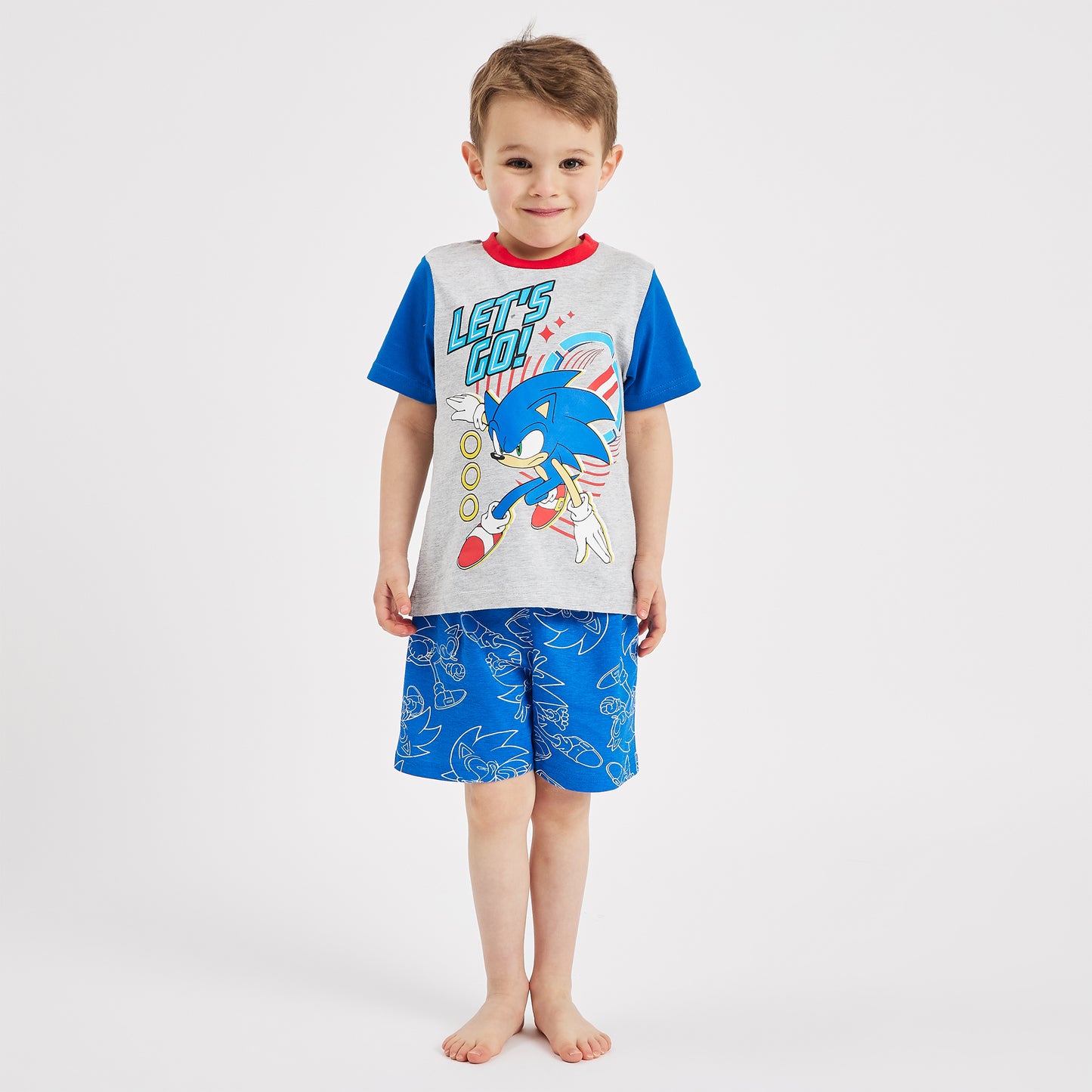 Boys Sonic Short Pyjamas - Lets Go