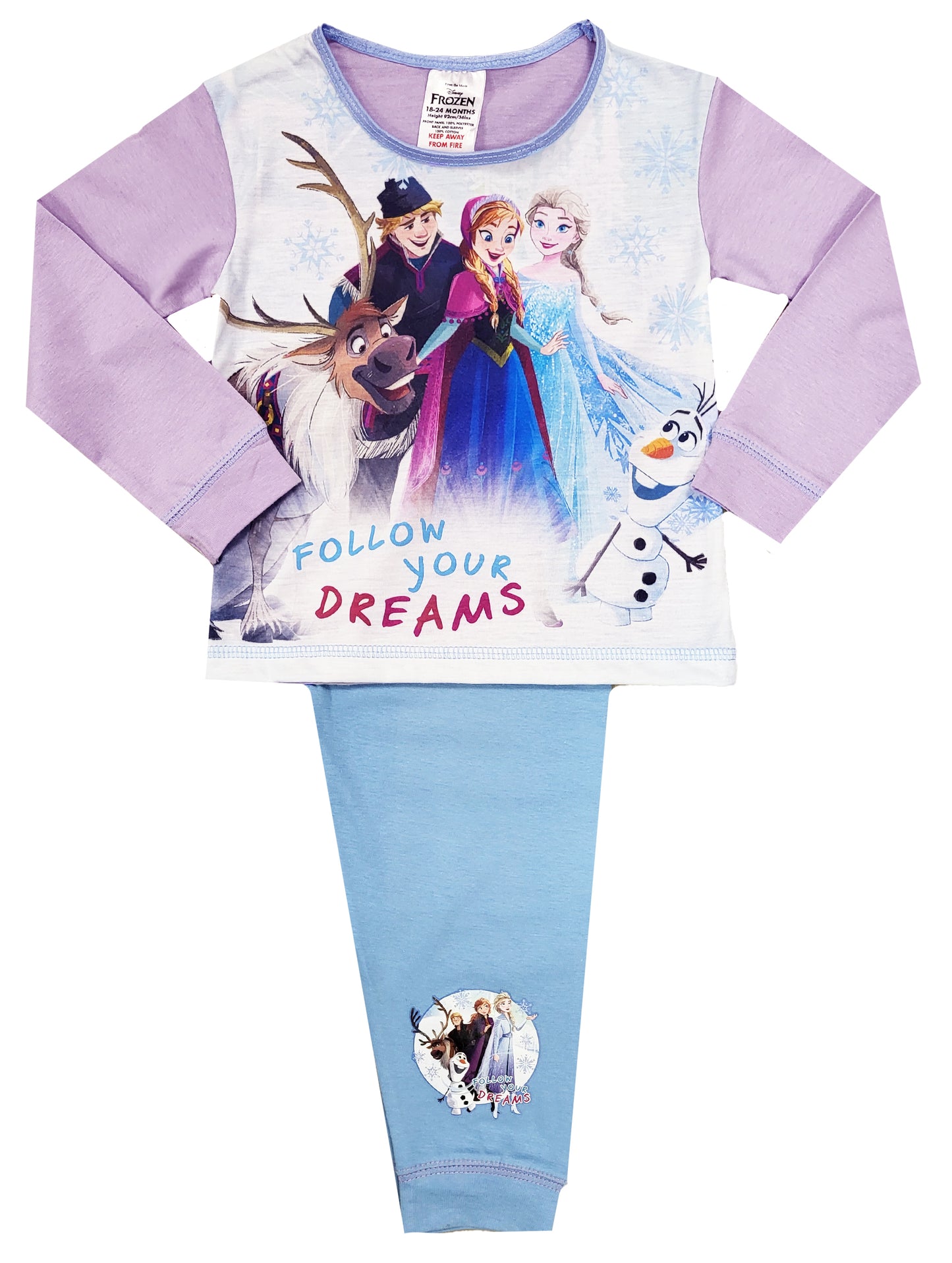 Girls Disney Frozen Pyjamas - Follow