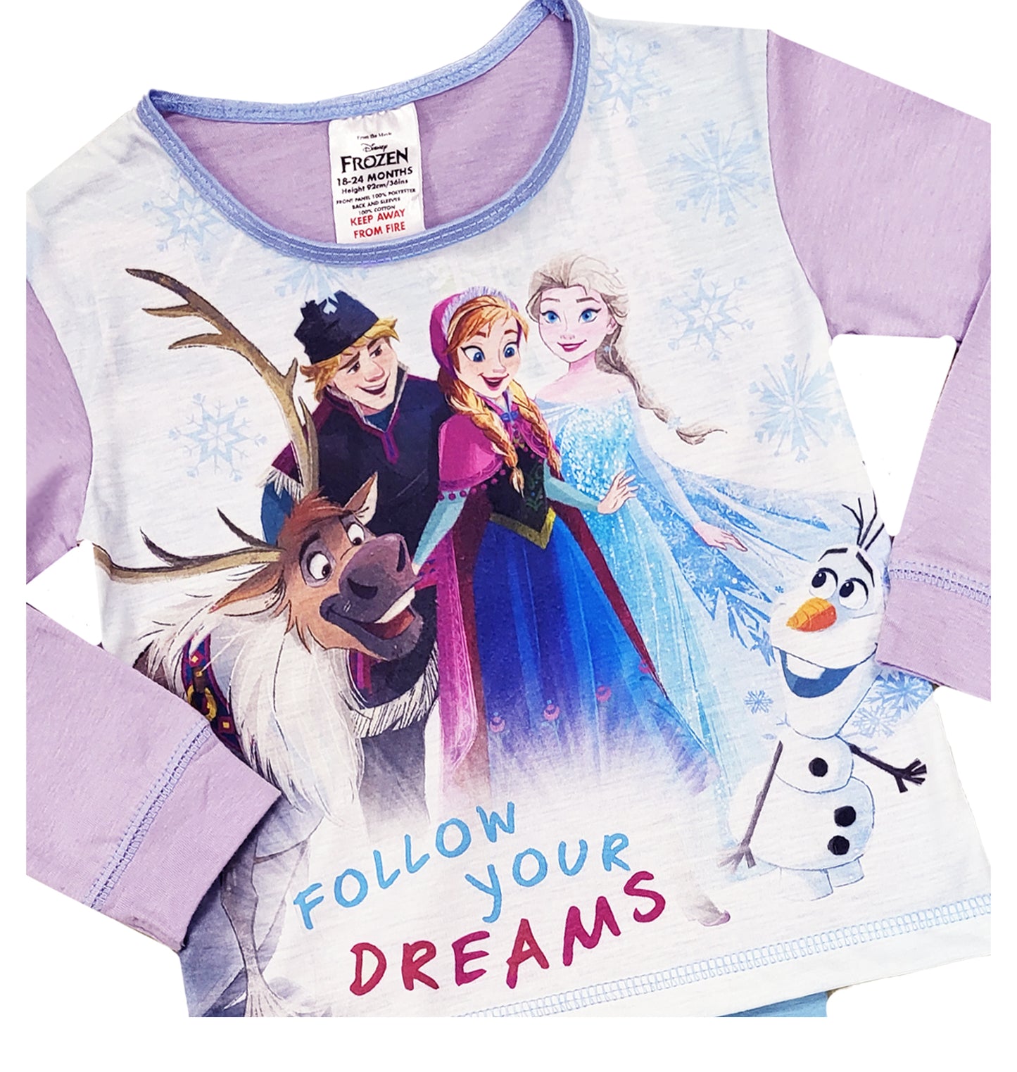 Girls Disney Frozen Pyjamas - Follow