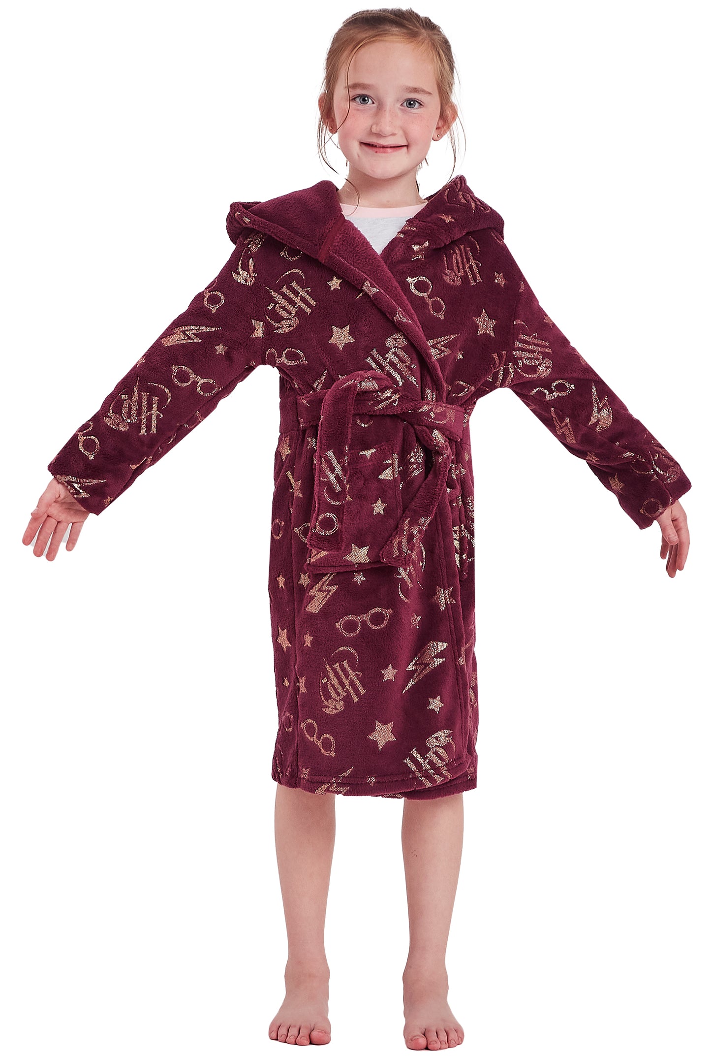 Girls Harry Potter Dressing Gown & Pyjama Set Bundle - Hogwarts