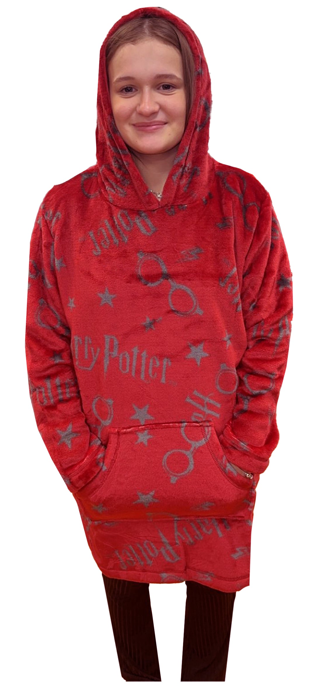 Girls Harry Potter Oversized Hoodie & Pyjama Set Bundle - Letter
