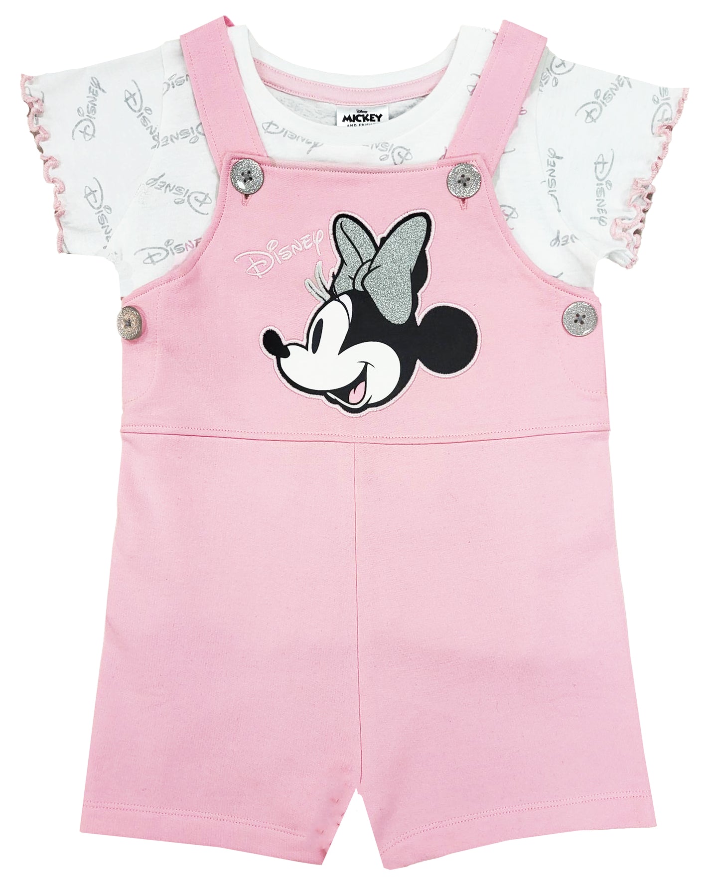 Girls Disney Minnie Mouse Dungaree Outfit