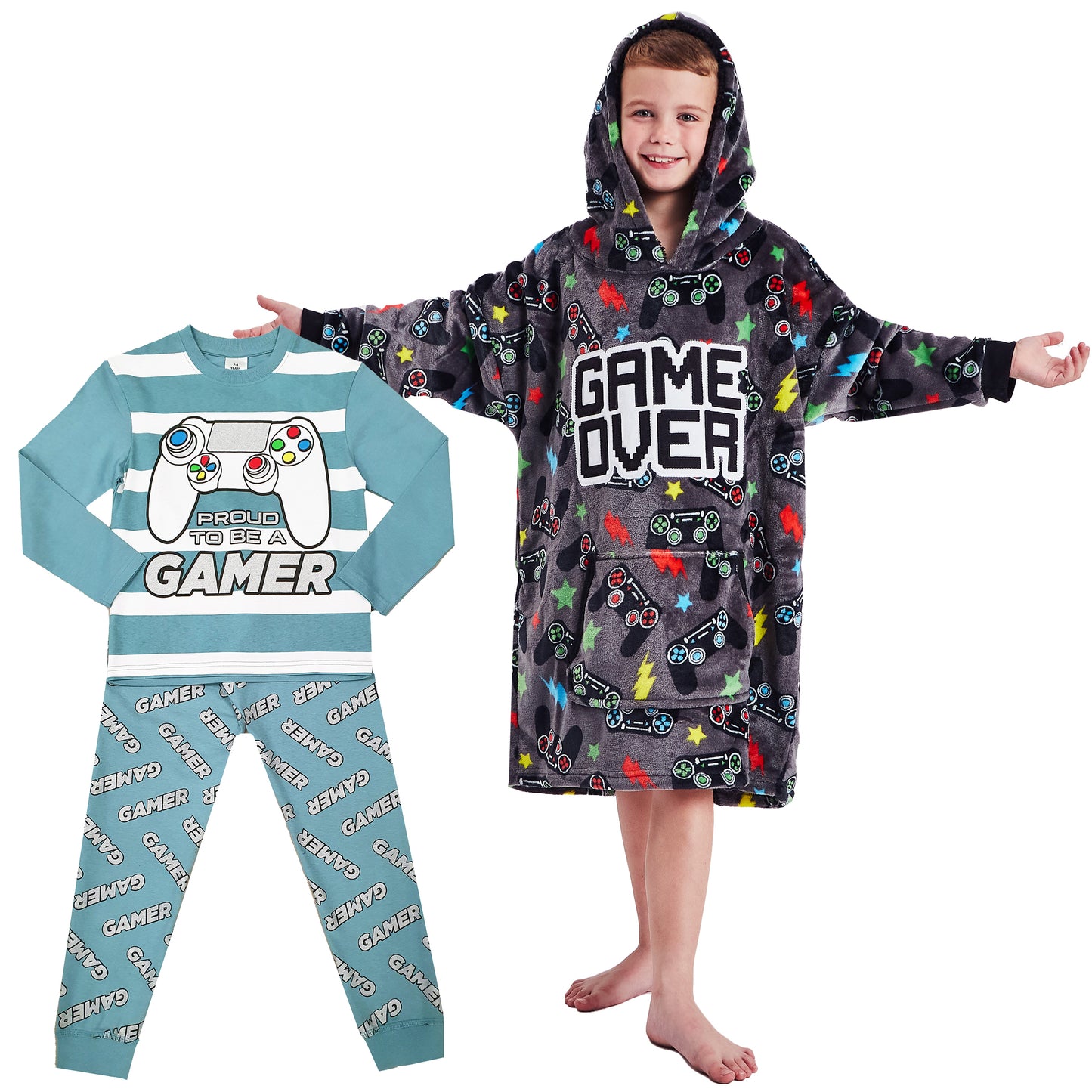 Gamer Oversized Hoodie & Pyjama Set - Proud to be a Gamer
